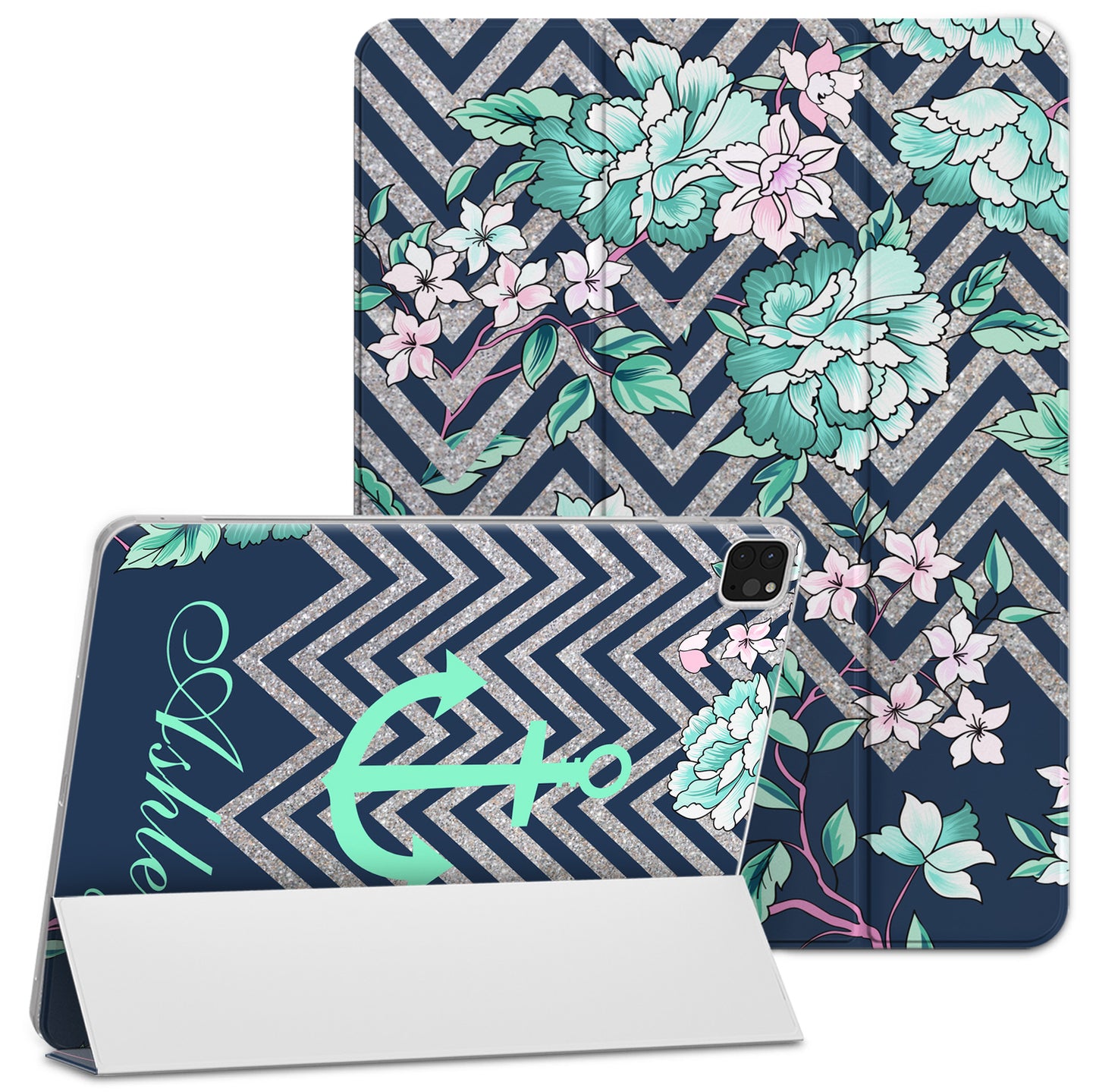 Cavka Apple iPad Smart Cover Floral Sailor Anchor