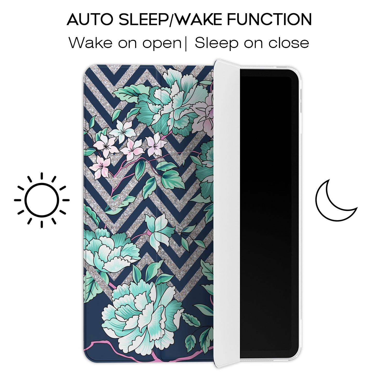 Cavka Apple iPad Smart Cover Floral Sailor Anchor
