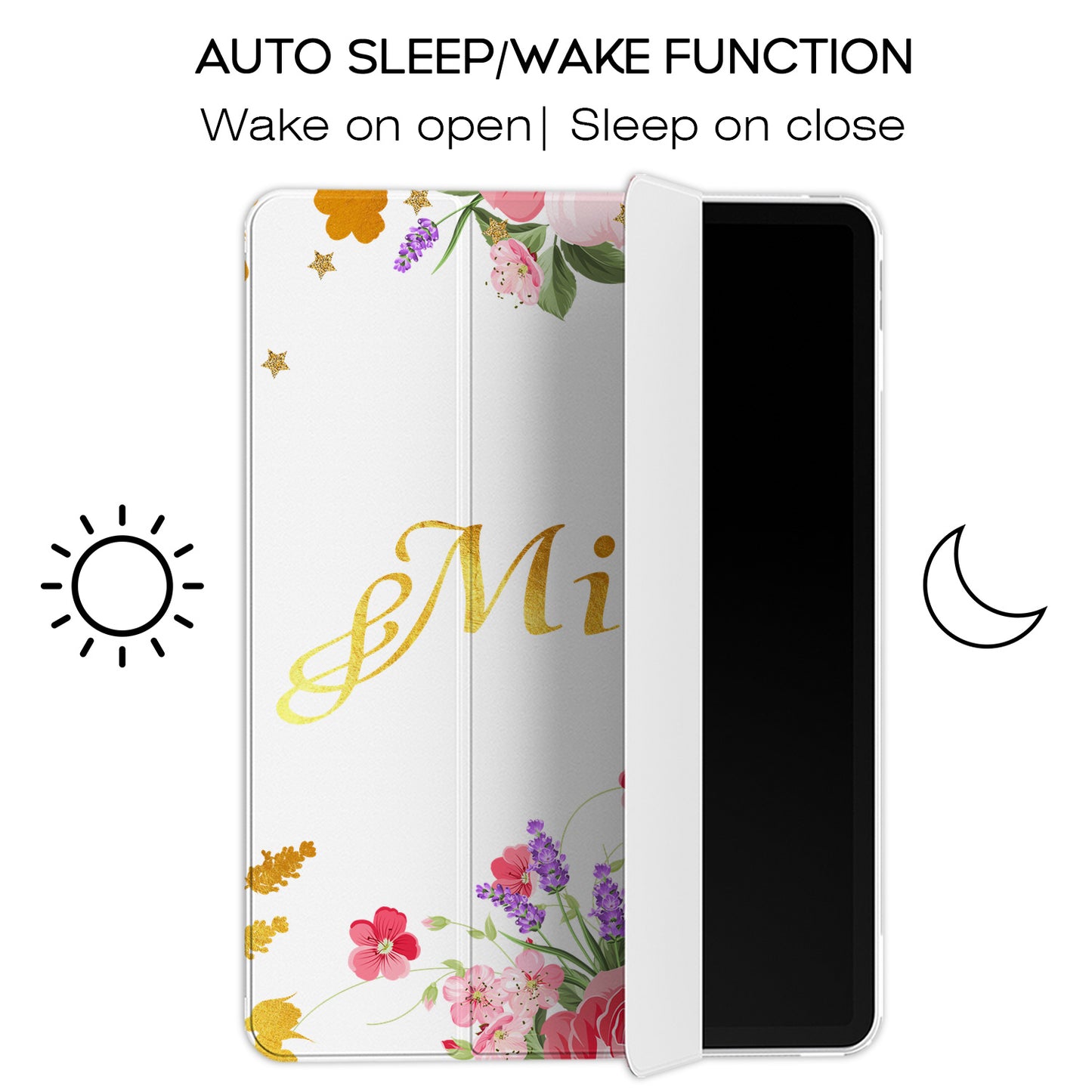 Cavka Apple iPad Smart Cover Pink Watercolor Flowers