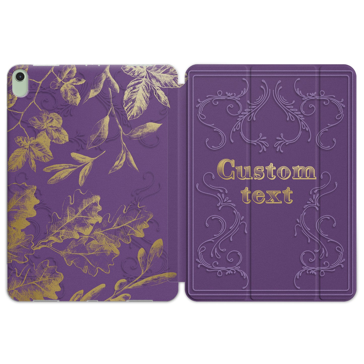 Cavka Apple iPad Smart Cover Floral Purple Book