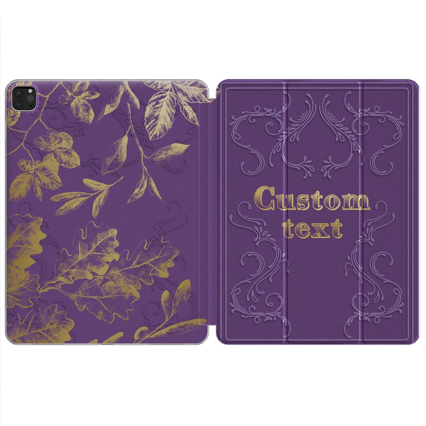 Cavka Apple iPad Smart Cover Floral Purple Book