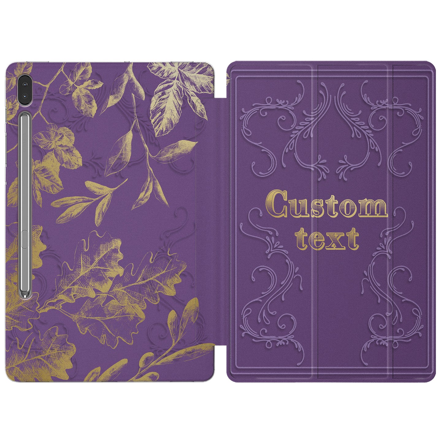 Cavka Apple iPad Smart Cover Floral Purple Book