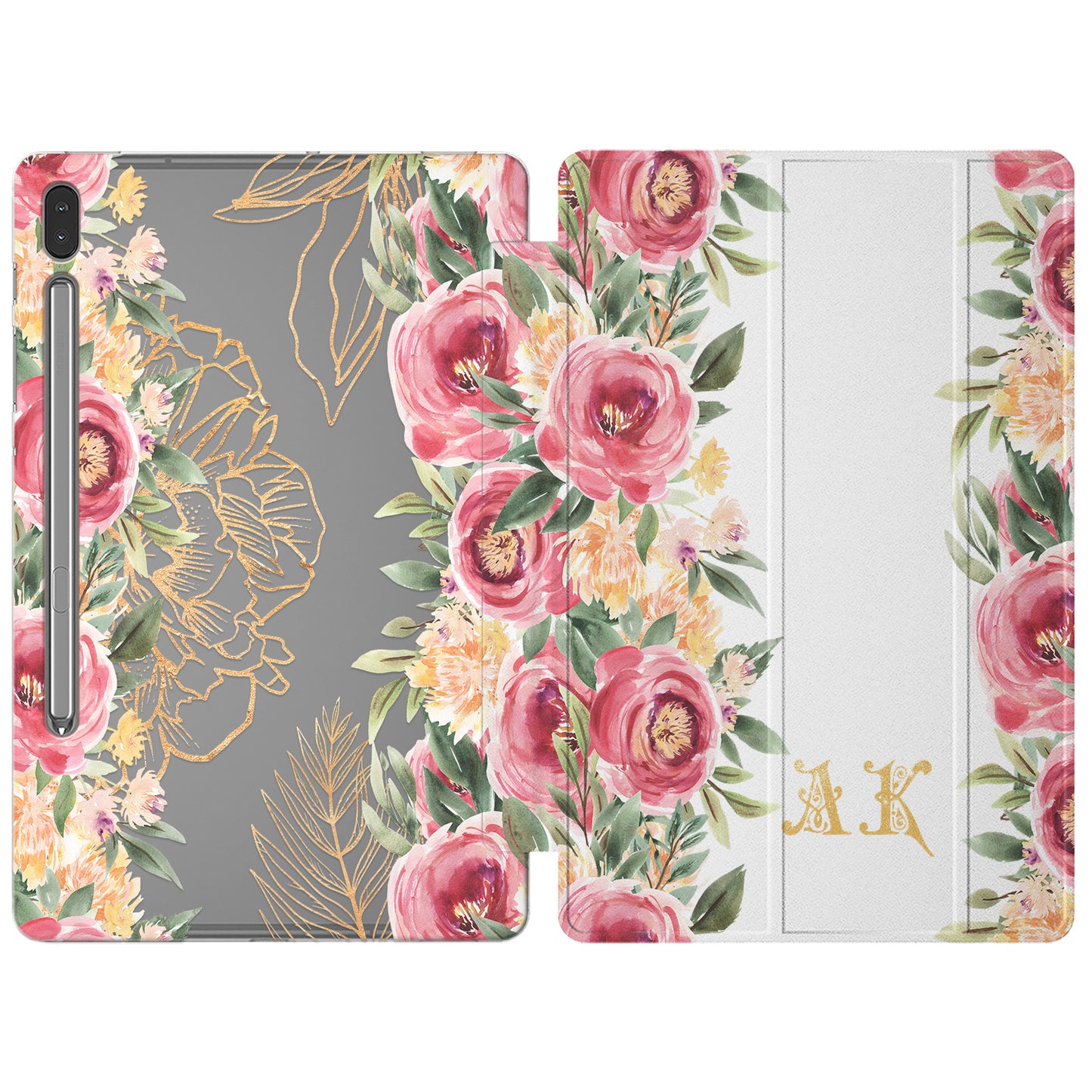 Cavka Apple iPad Smart Cover Pink Watercolor Roses