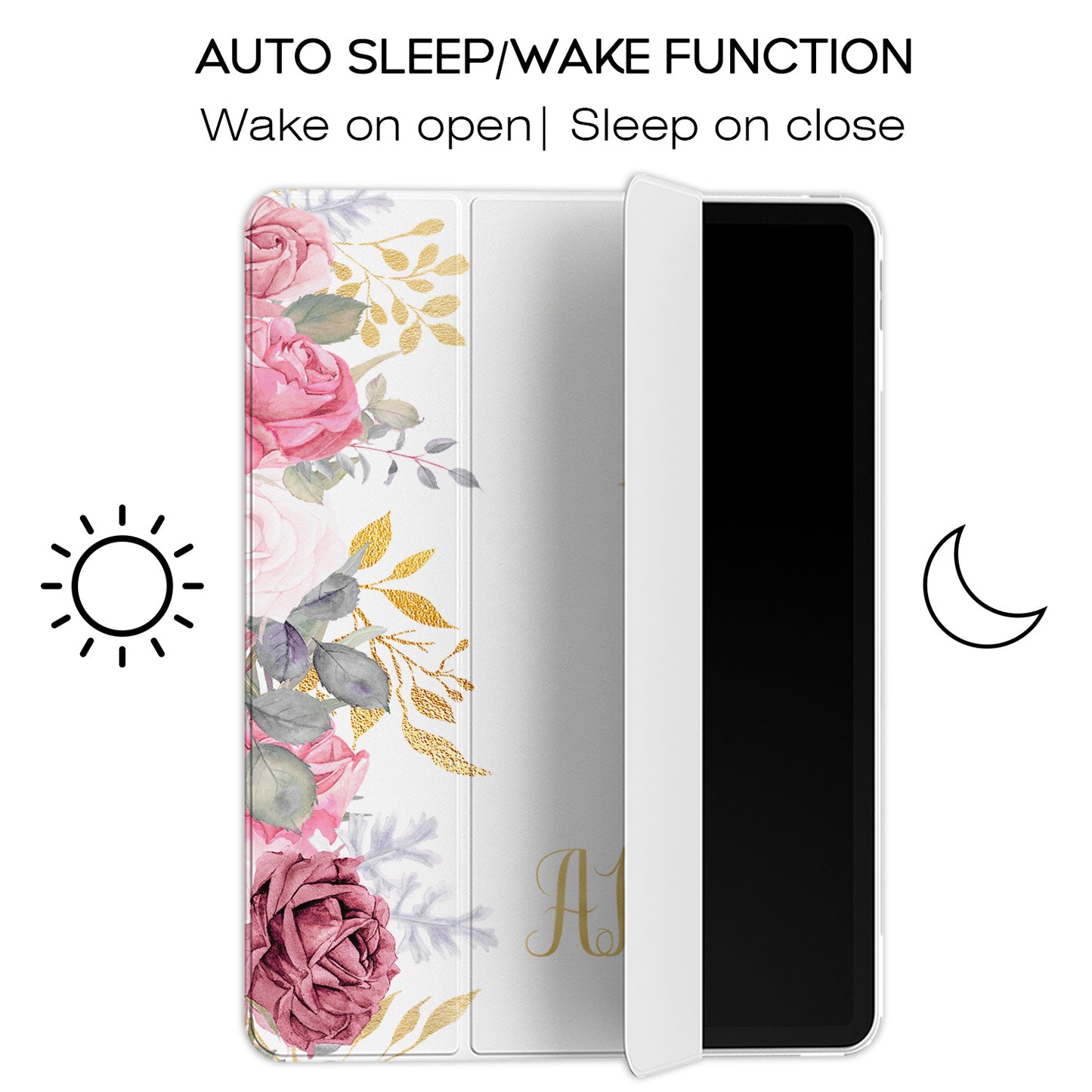 Cavka Apple iPad Smart Cover Cute Watercolor Roses