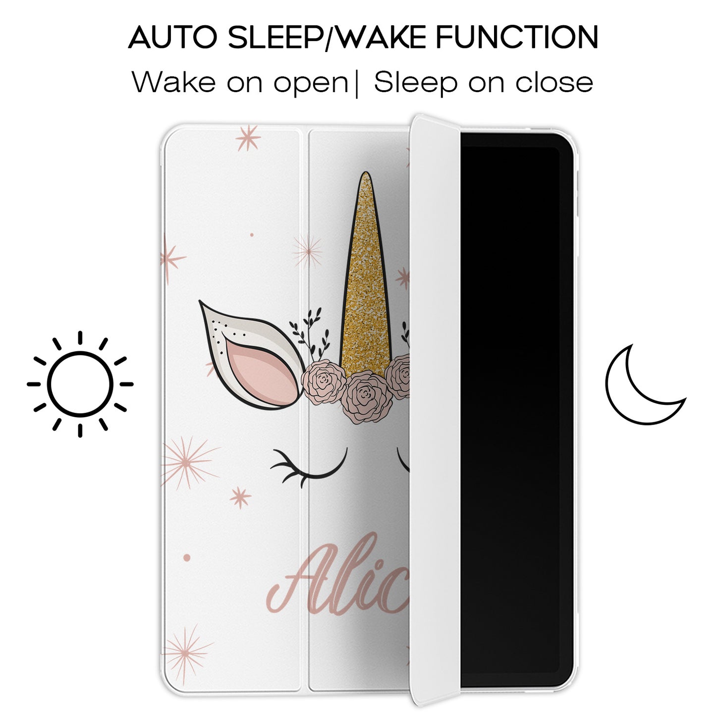 Cavka Apple iPad Smart Cover Floral Unicorn