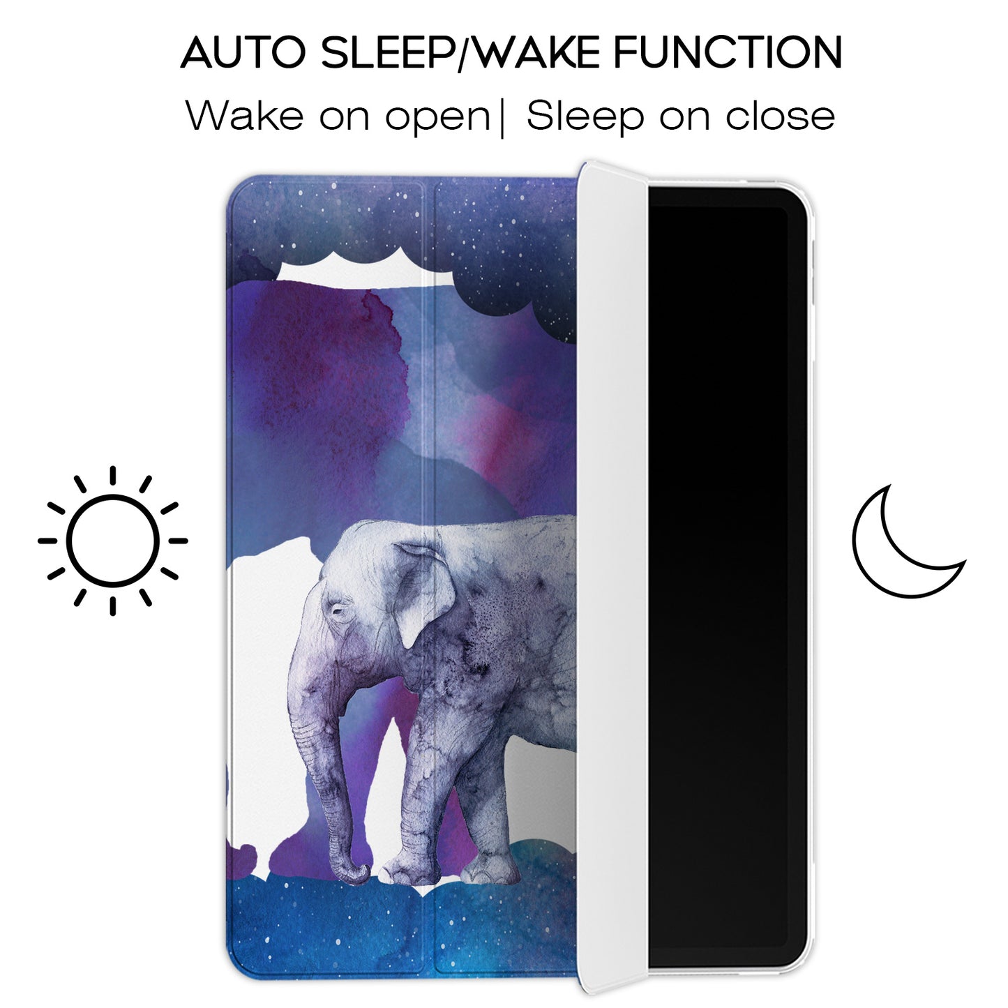 Cavka Apple iPad Smart Cover Purple Elephant