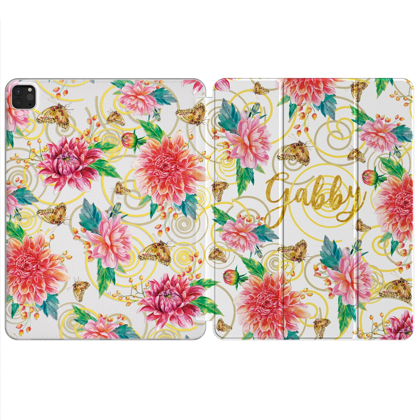Cavka Apple iPad Smart Cover Peony and Butterfly Pattern