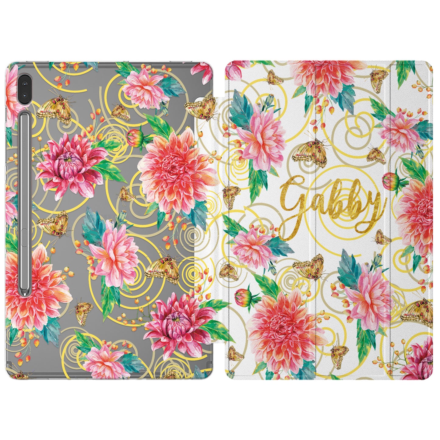 Cavka Apple iPad Smart Cover Peony and Butterfly Pattern