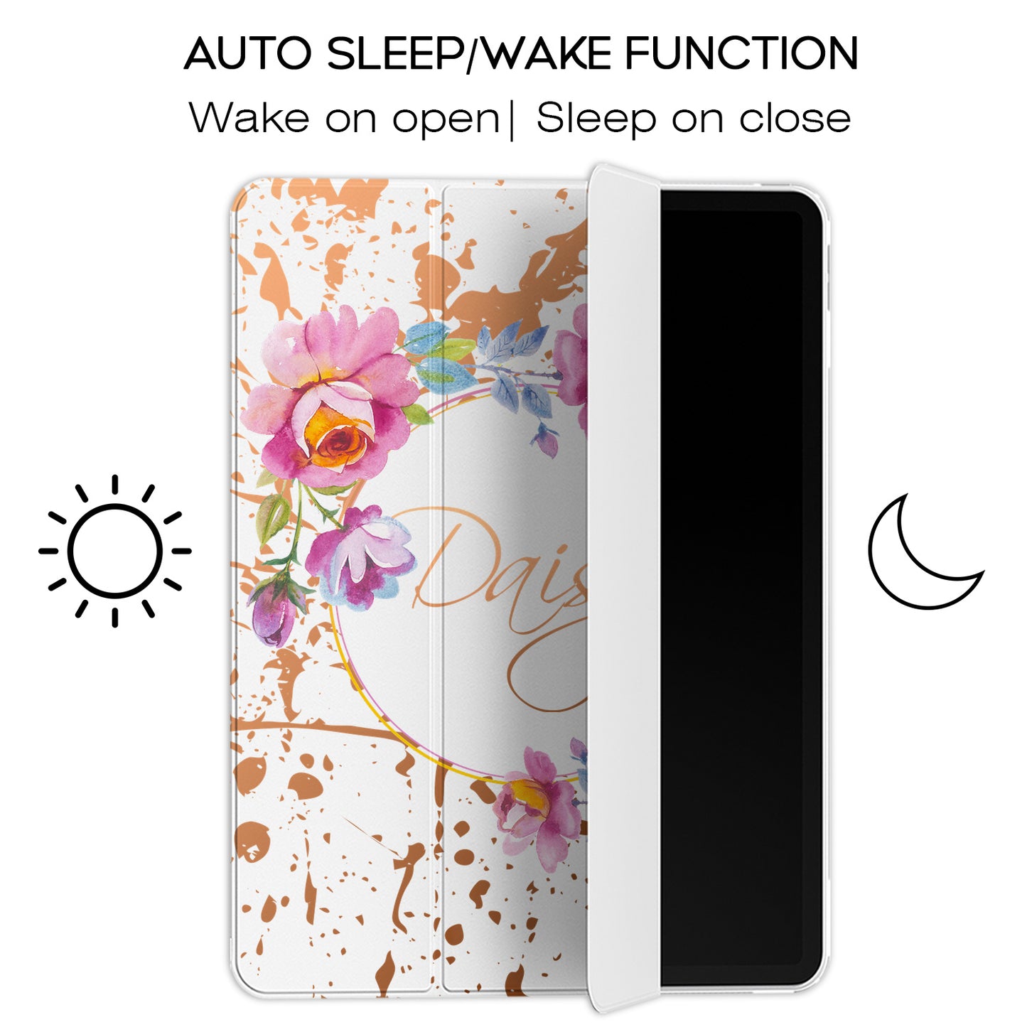 Cavka Apple iPad Smart Cover Floral Paint Splash