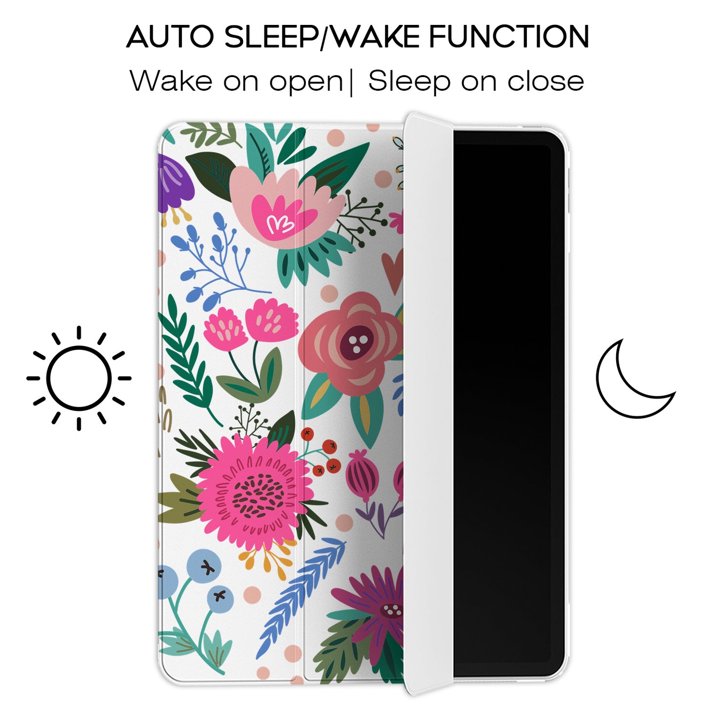 Cavka Apple iPad Smart Cover Floral Notebook