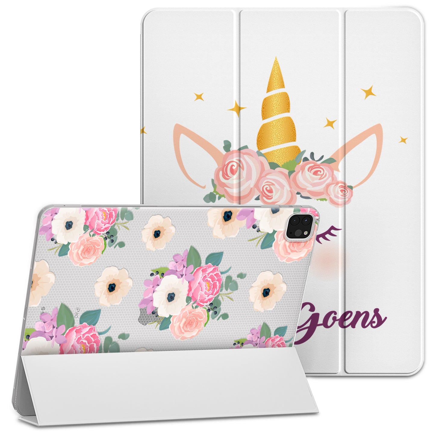 Cavka Apple iPad Smart Cover Floral Horn Unicorn