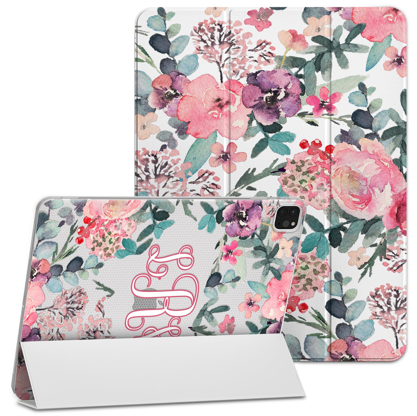 Cavka Apple iPad Smart Cover Pink Watercolor Rose Bloom