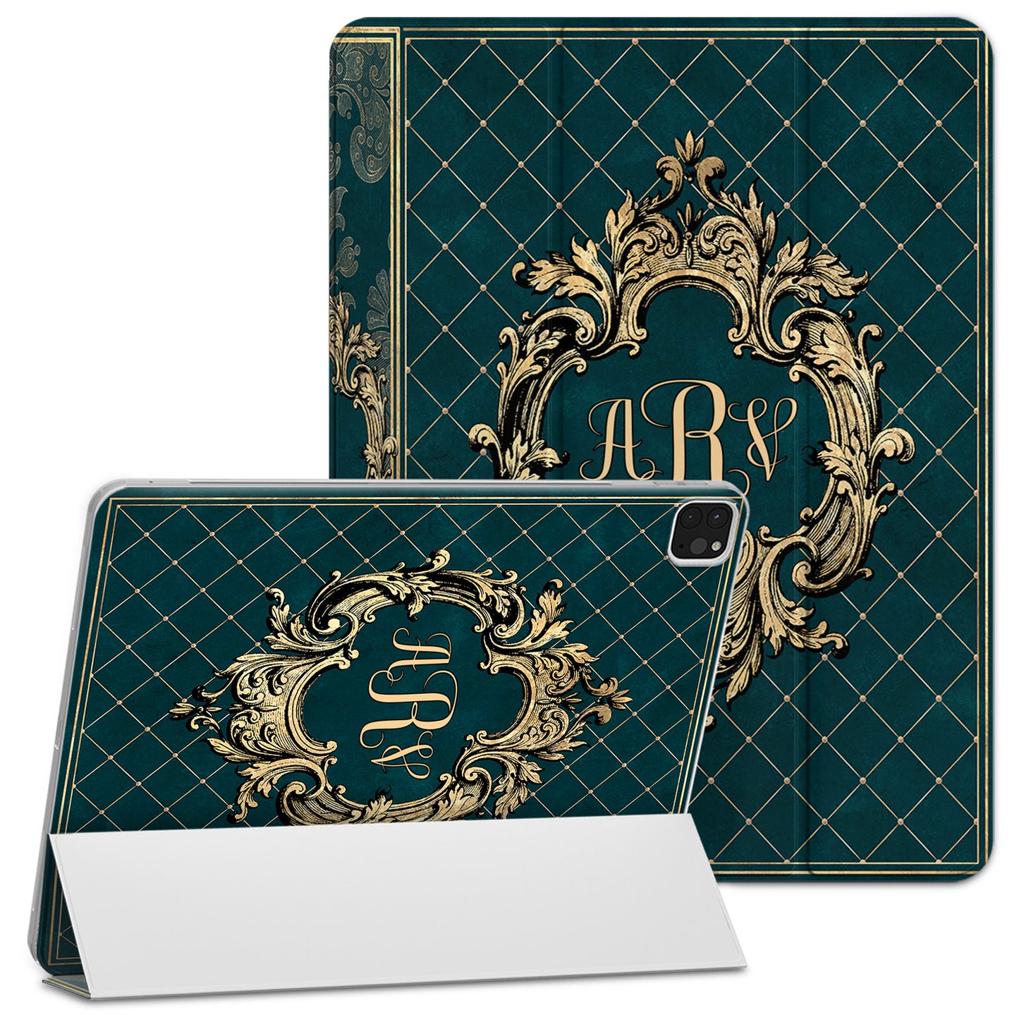 Cavka Apple iPad Smart Cover Green Vintage Book