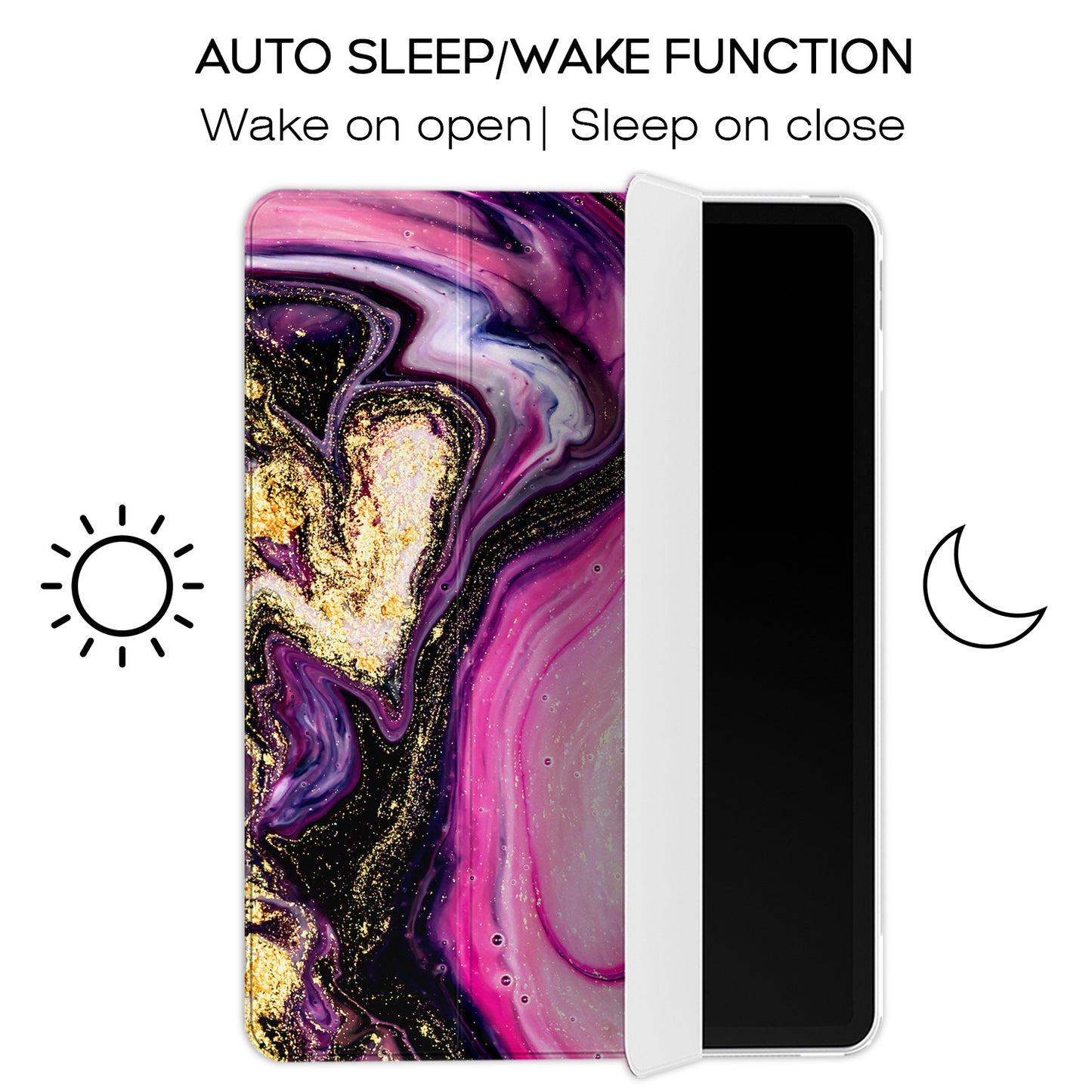 Cavka Apple iPad Smart Cover Violet Actilyc Painting