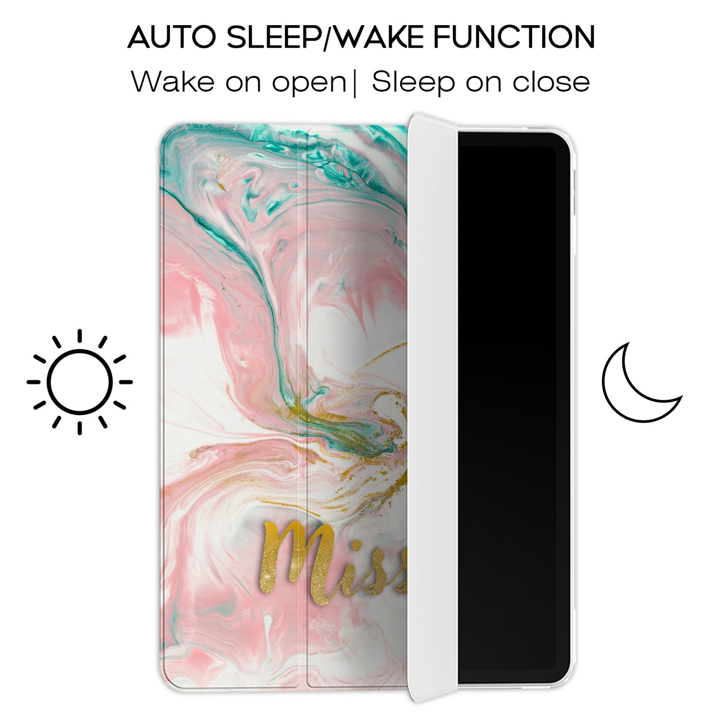Cavka Apple iPad Smart Cover Pink Acrylic Painting