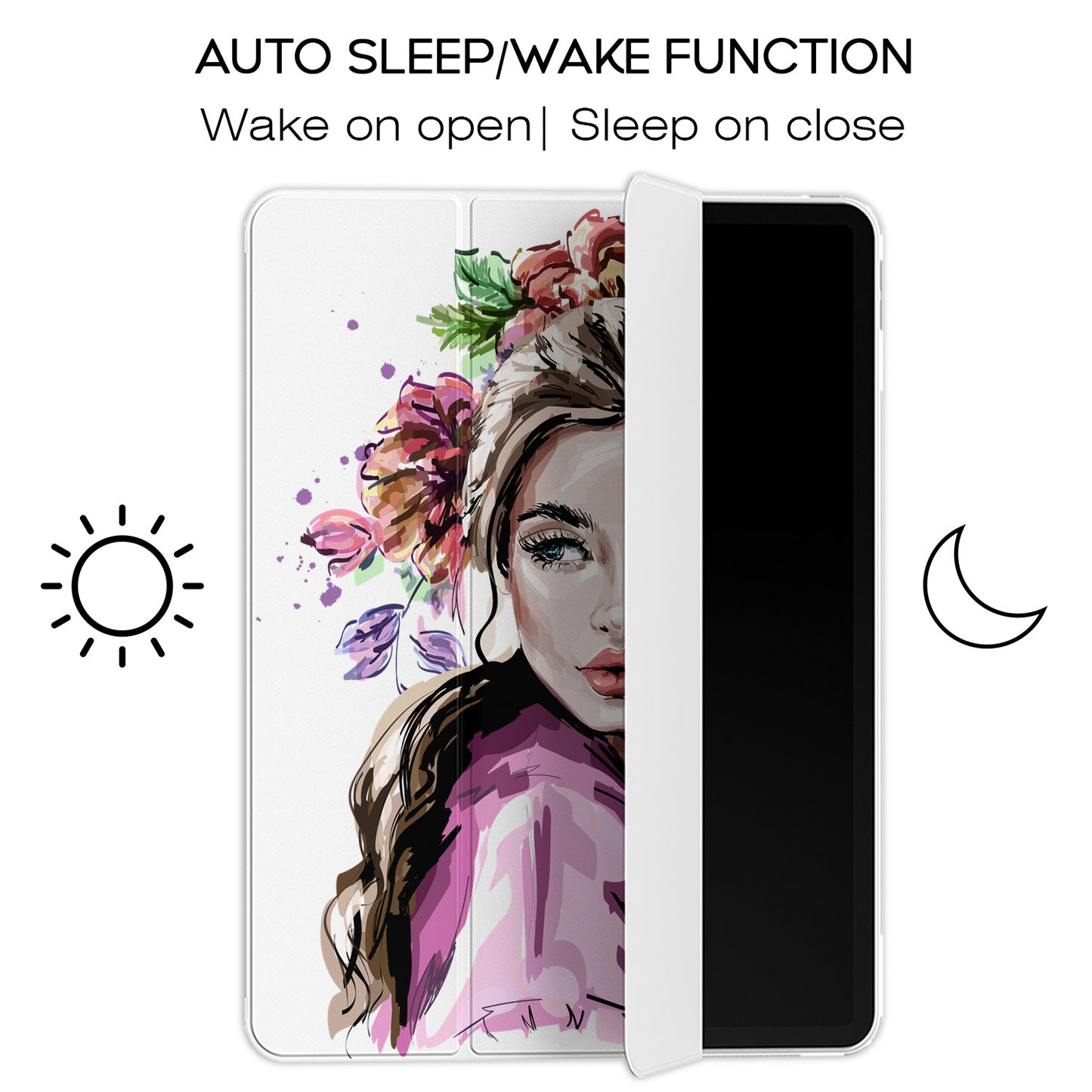 Cavka Apple iPad Smart Cover Floral Lady