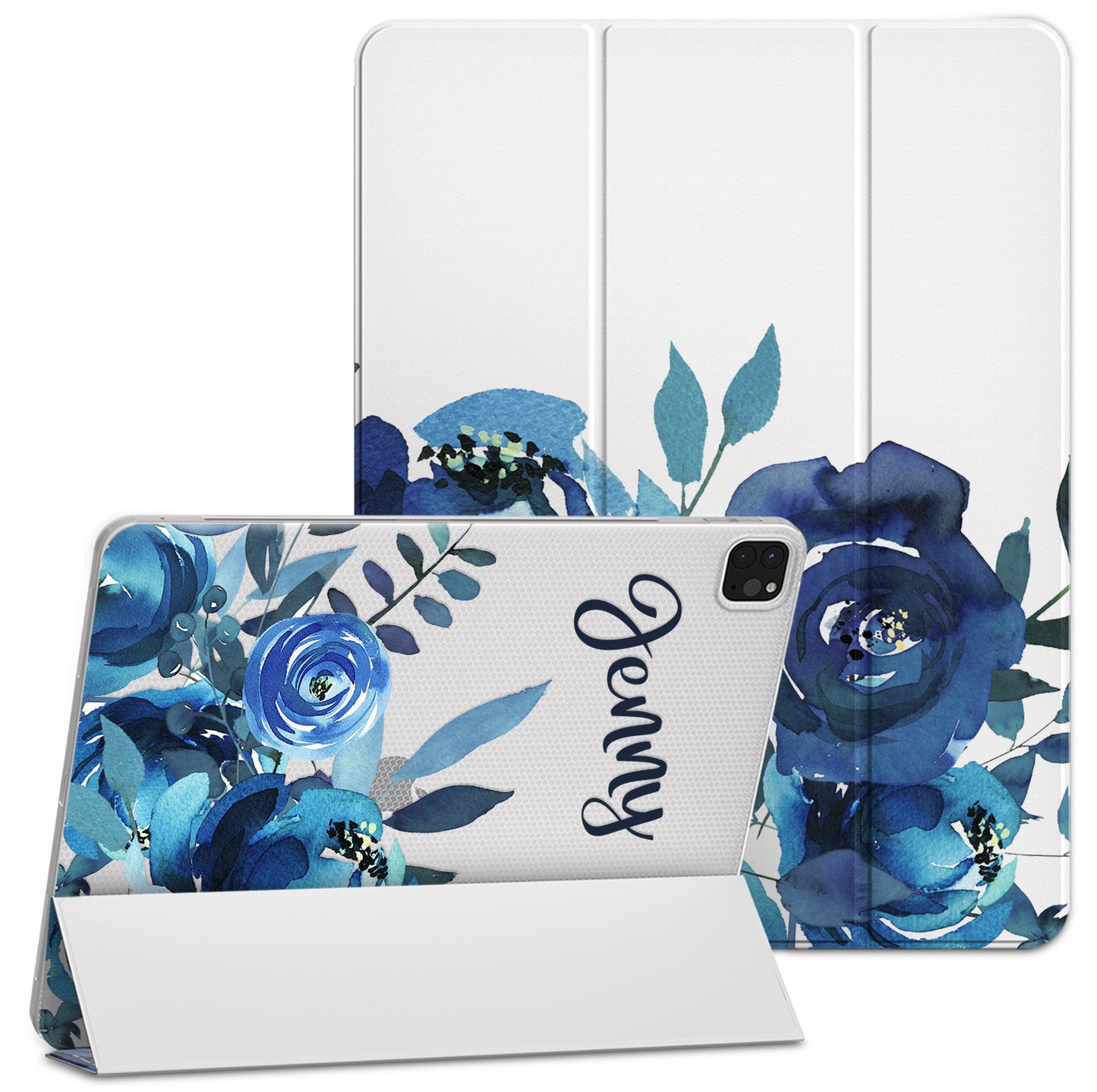 Cavka Apple iPad Smart Cover Watercolor Blue Roses