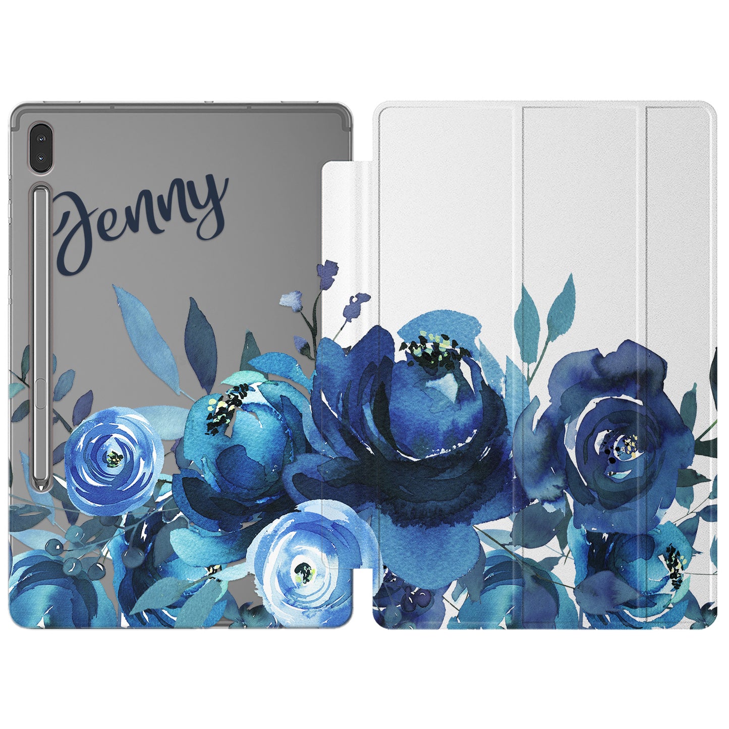 Cavka Apple iPad Smart Cover Watercolor Blue Roses