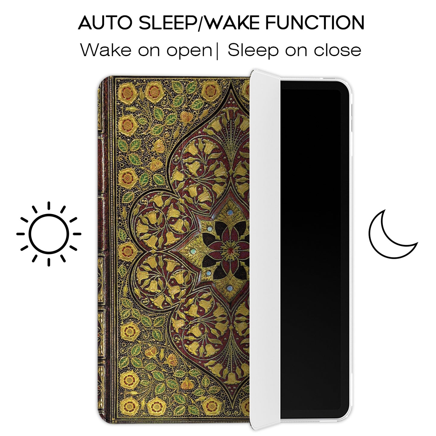 Cavka Apple iPad Smart Cover Vintage Book Pattern