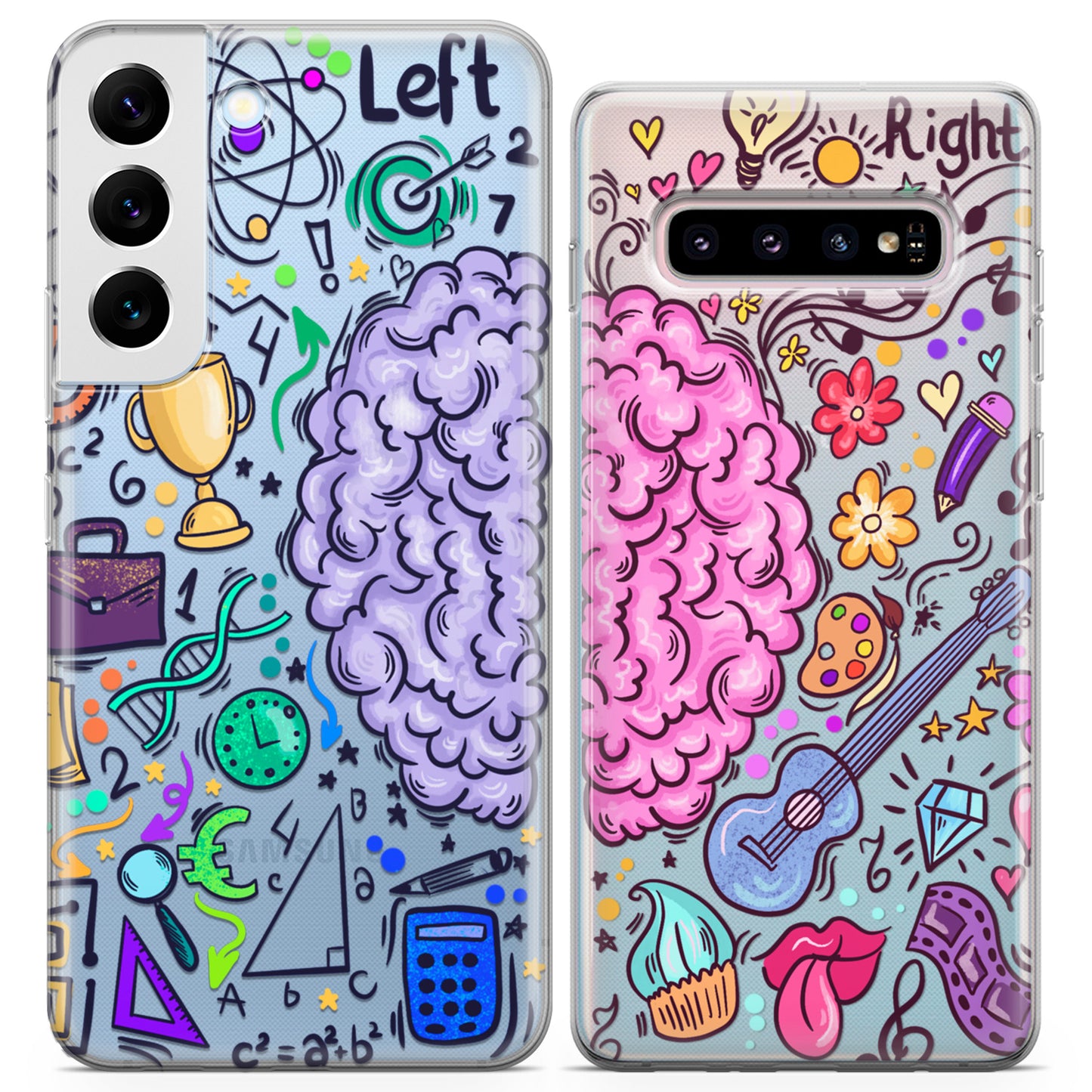 Cavka iPhone Couple Cases Left and Right Brain