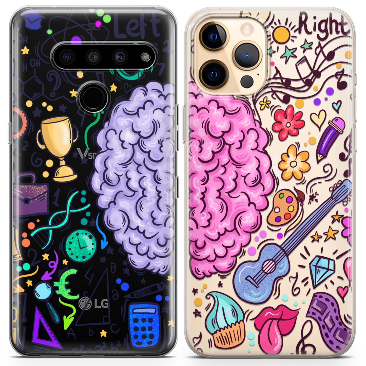 Cavka iPhone Couple Cases Left and Right Brain