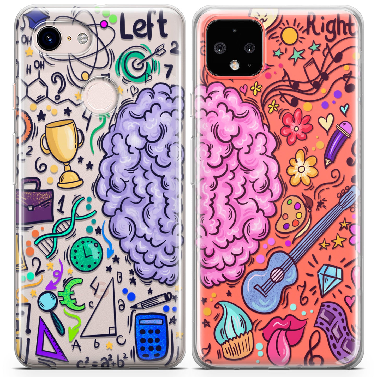 Cavka iPhone Couple Cases Left and Right Brain