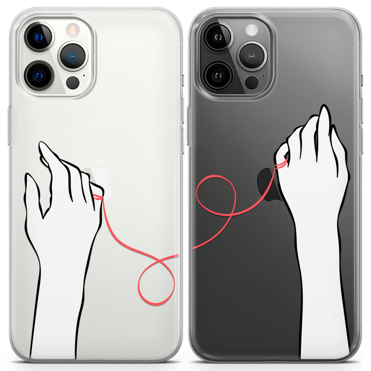 Cavka iPhone Couple Cases Red String Hands