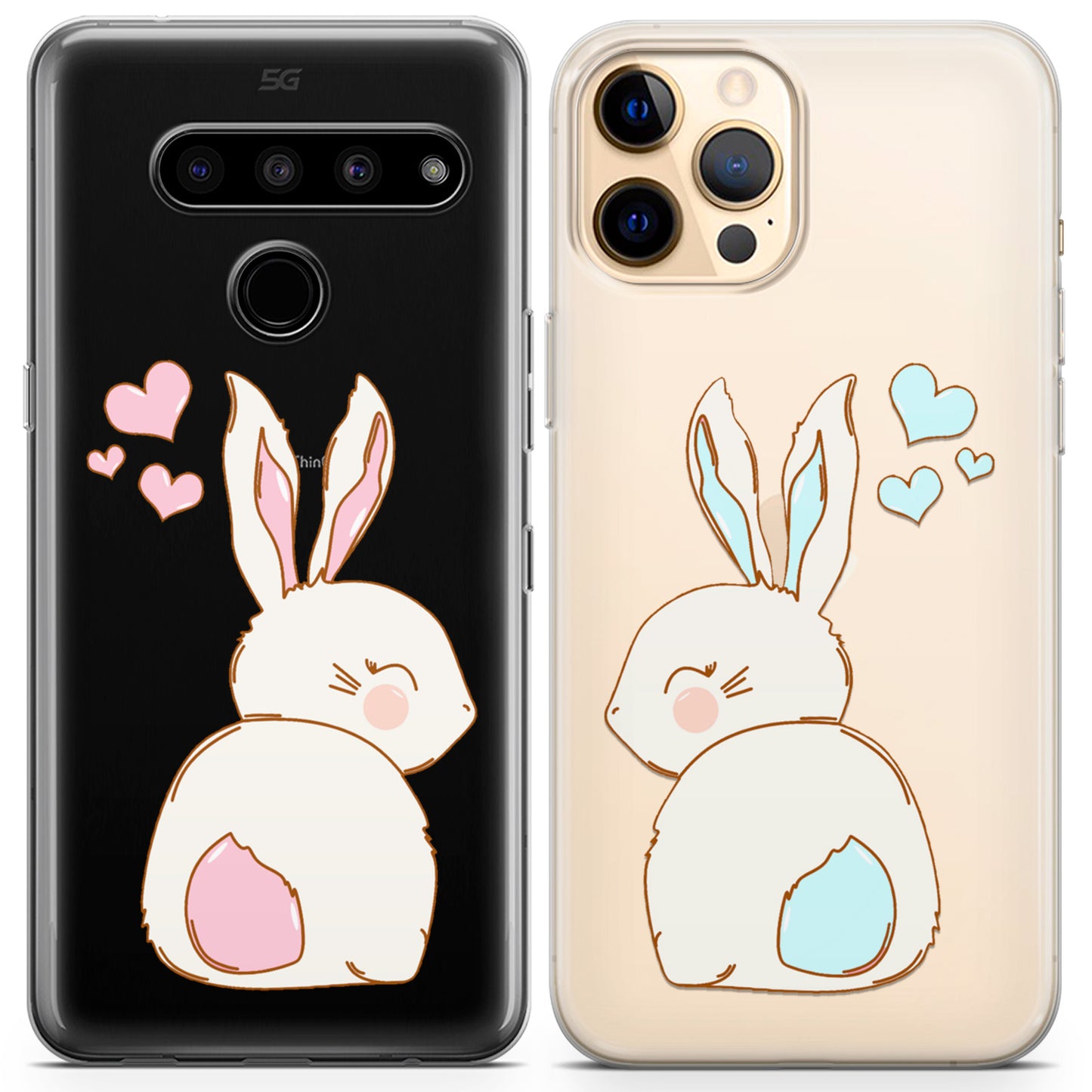 Cavka iPhone Couple Cases Cute Bunnies