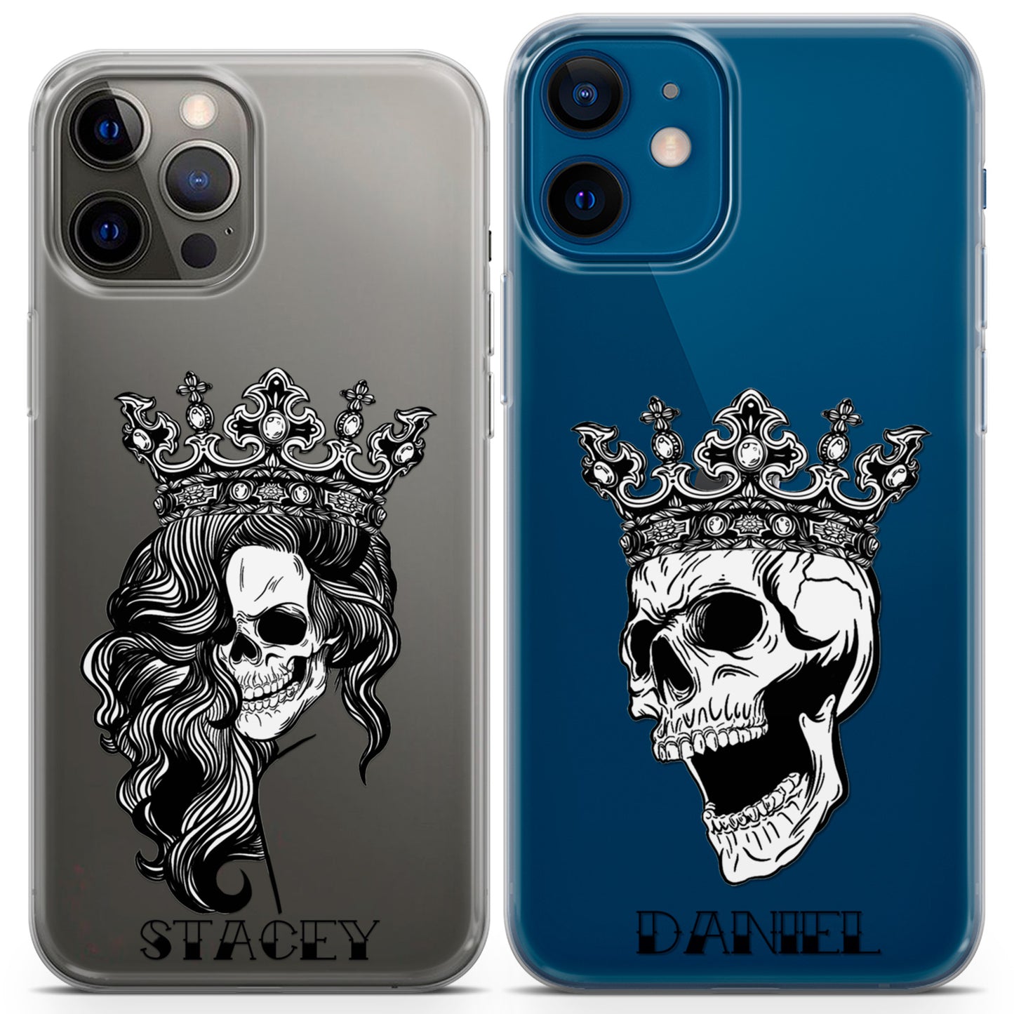 Cavka iPhone Couple Cases Skull King and Queen