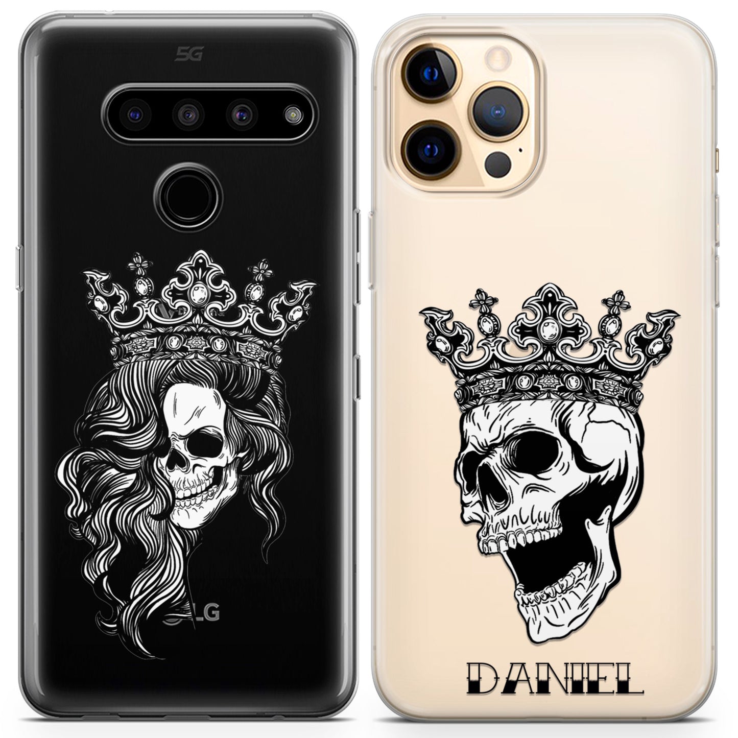 Cavka iPhone Couple Cases Skull King and Queen
