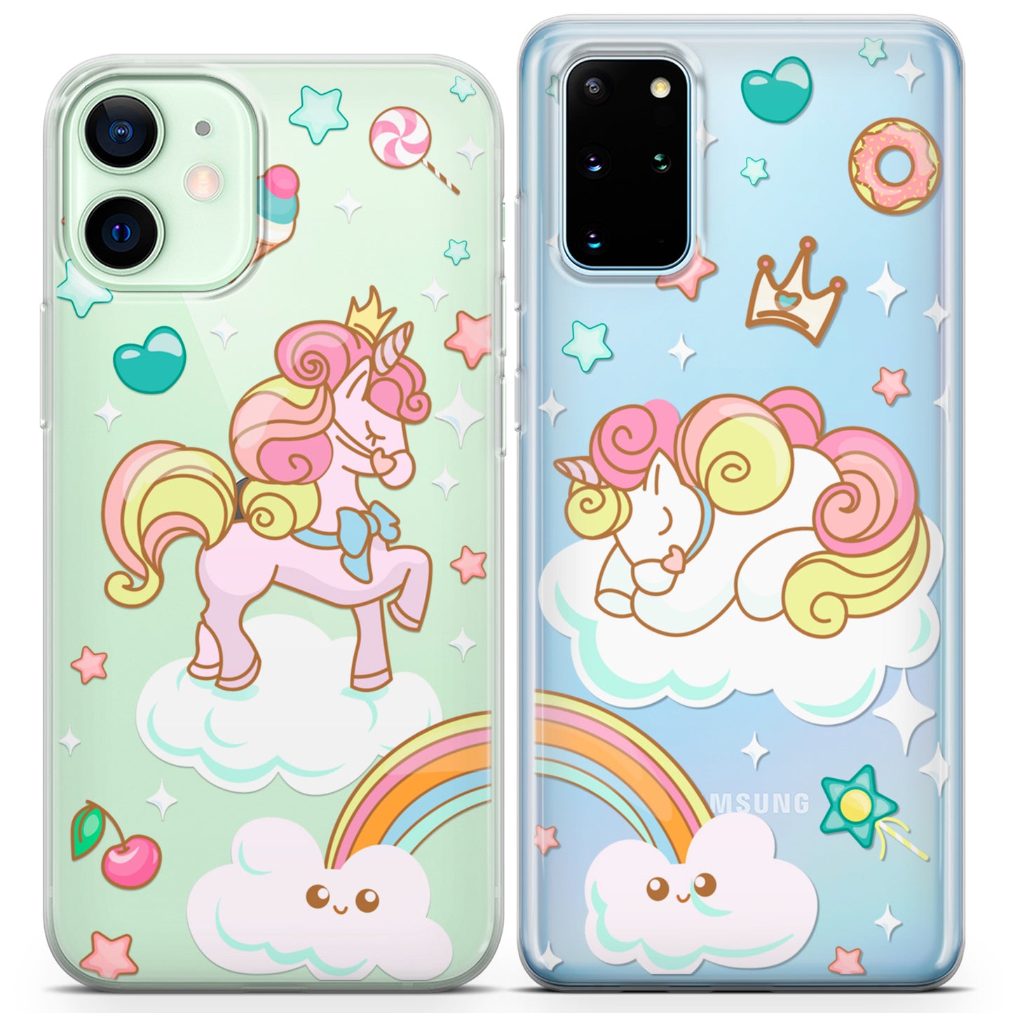 Cavka iPhone Couple Cases Cute Unicorns