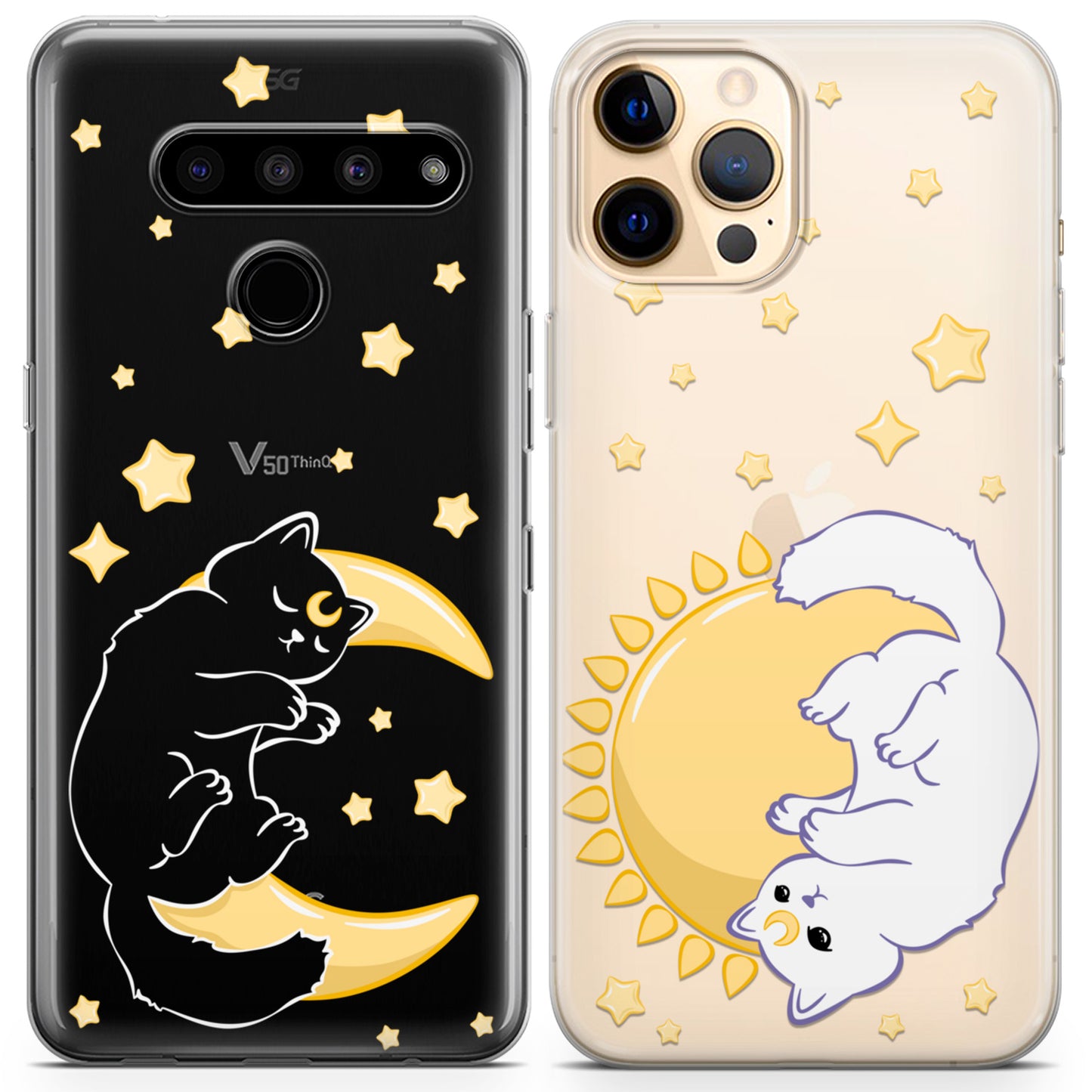 Cavka iPhone Couple Cases Celestial Cats