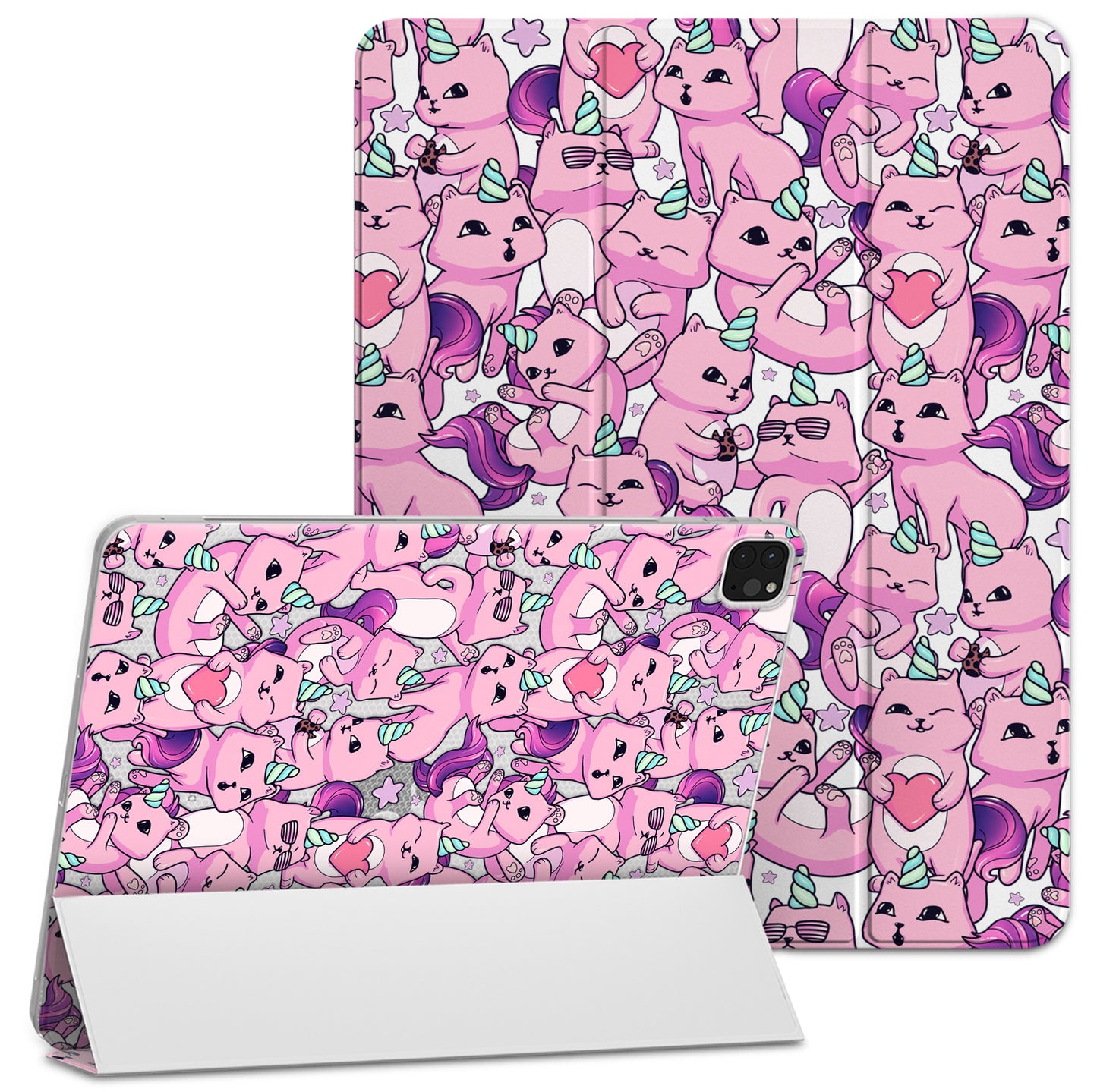 Cavka Apple iPad Smart Cover Pink Cat Unicorn