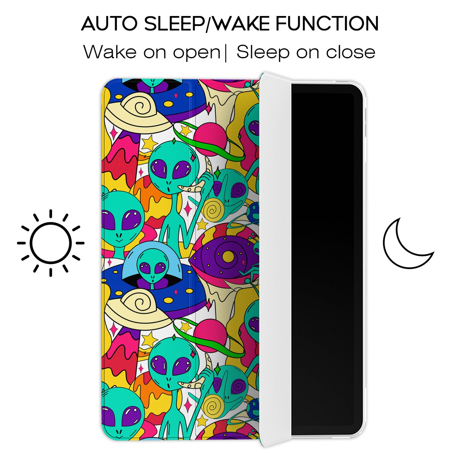 Cavka Apple iPad Smart Cover Alien Cartoon UFO