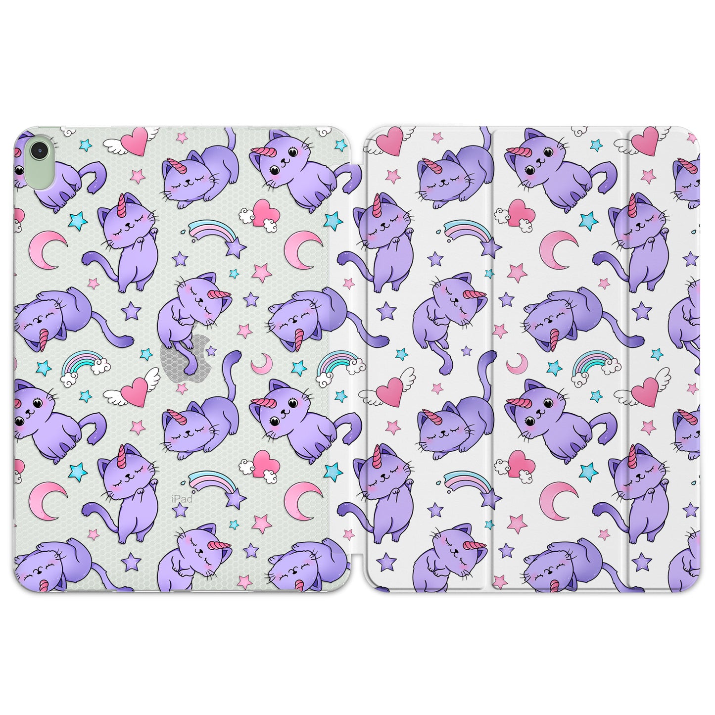 Cavka Apple iPad Smart Cover Purple Cat Unicorn