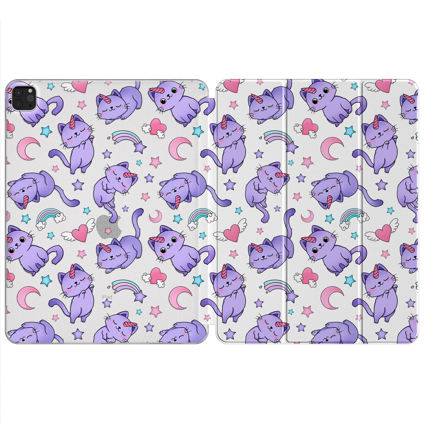 Cavka Apple iPad Smart Cover Purple Cat Unicorn