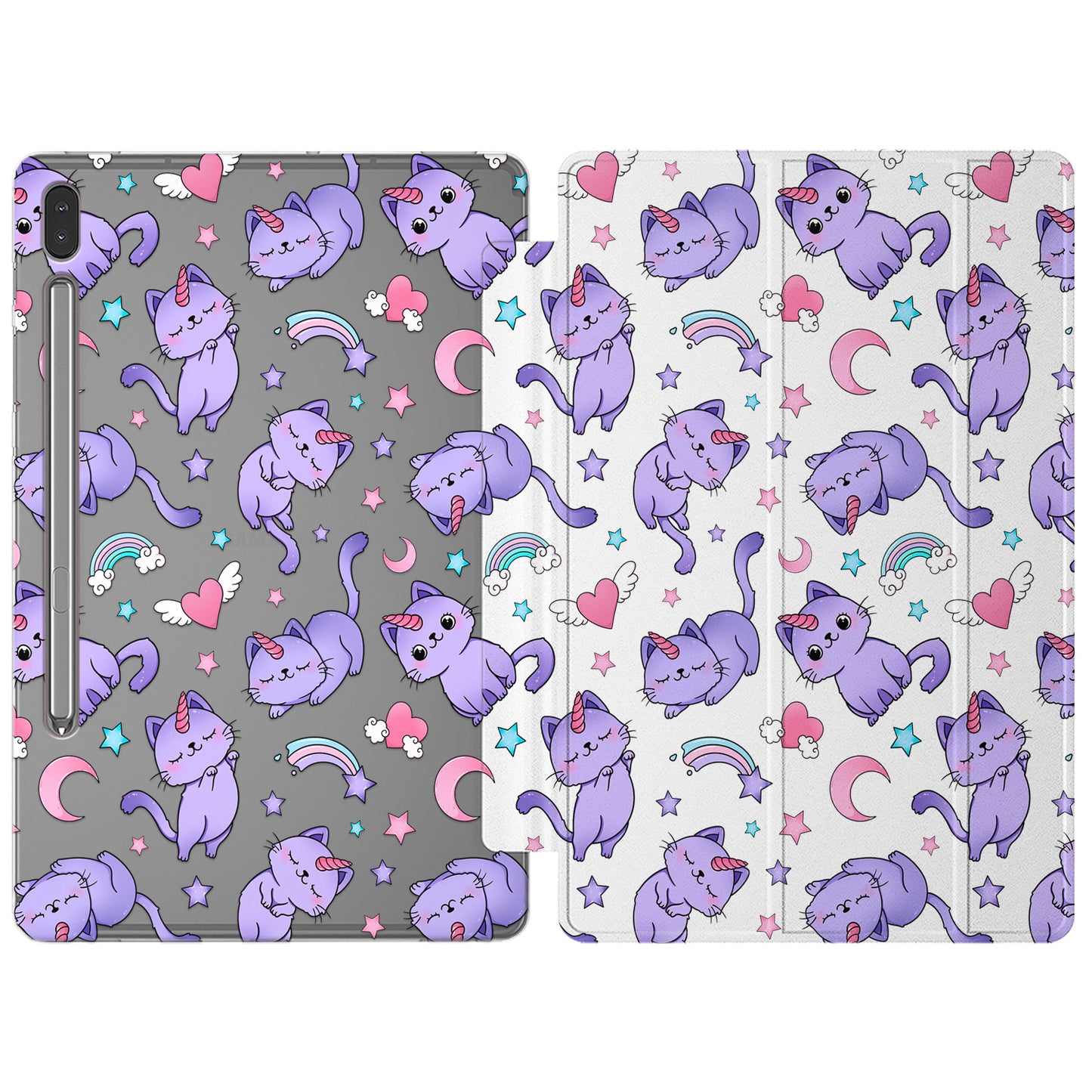 Cavka Apple iPad Smart Cover Purple Cat Unicorn