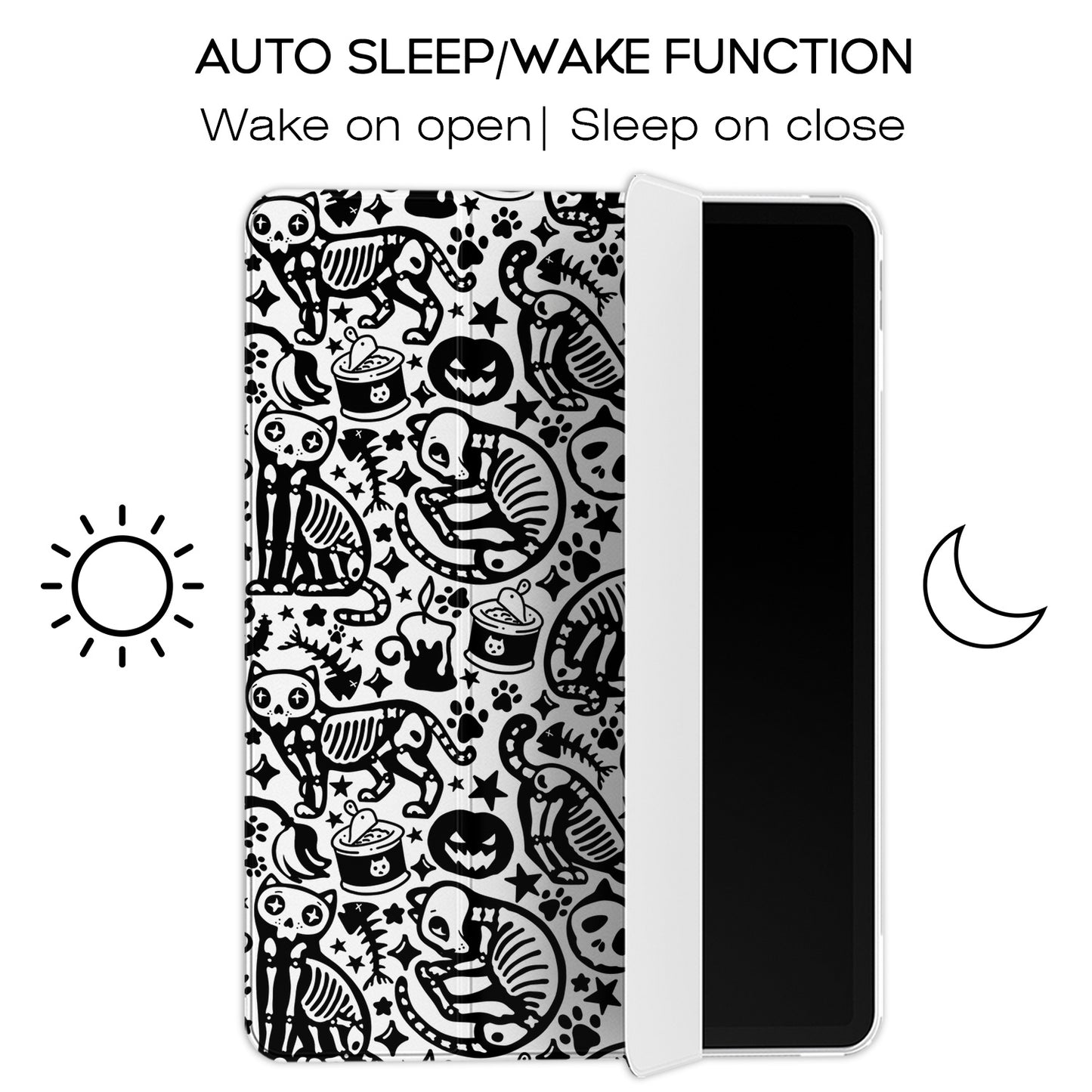 Cavka Apple iPad Smart Cover Ghost Cat Skull
