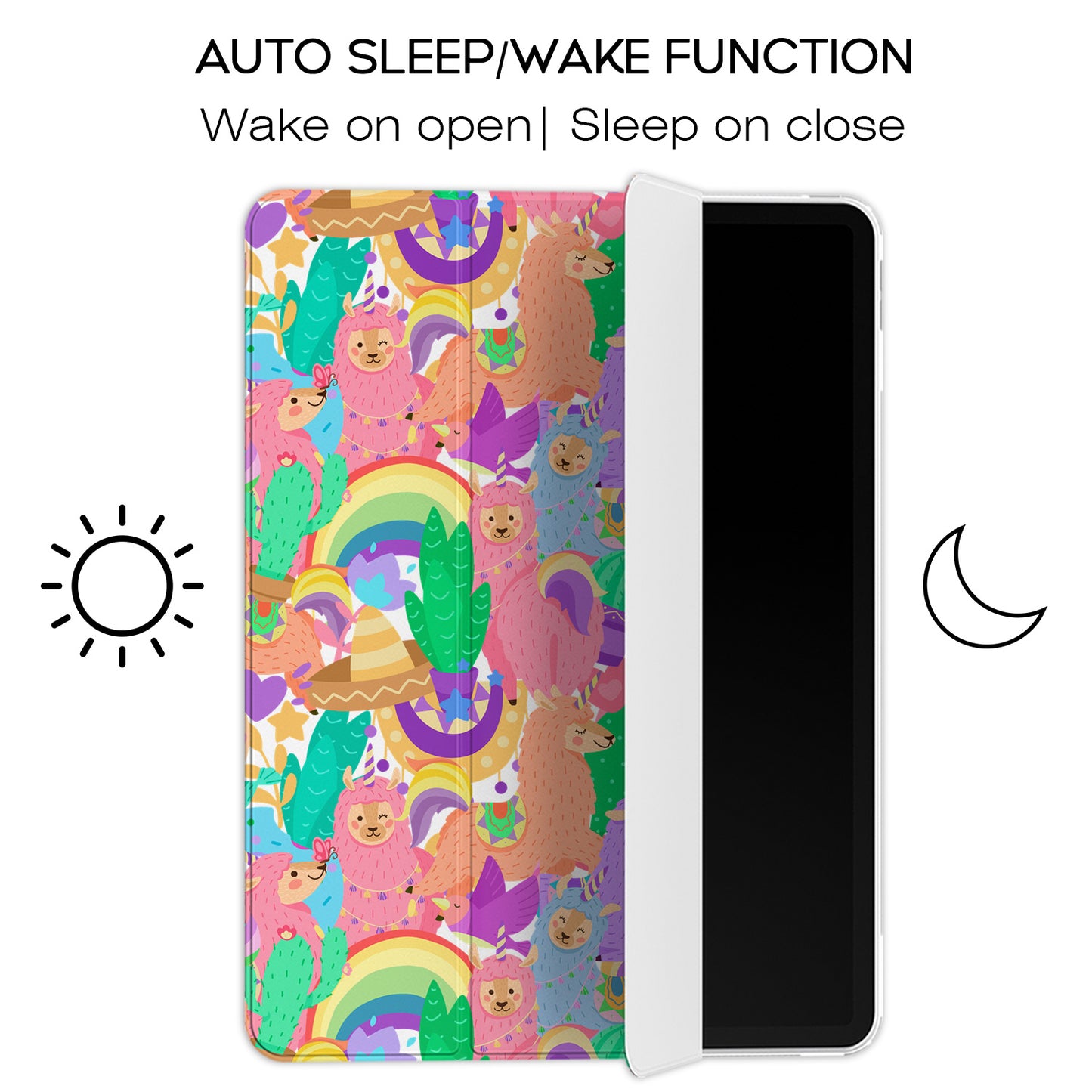 Cavka Apple iPad Smart Cover Cute Pink Llama