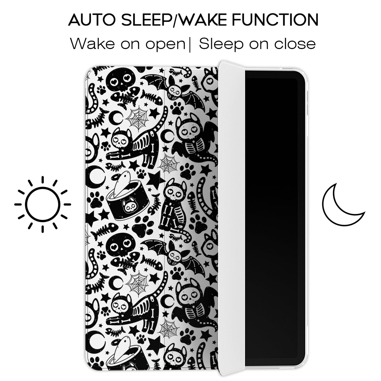 Cavka Apple iPad Smart Cover Halloween Cat Skull