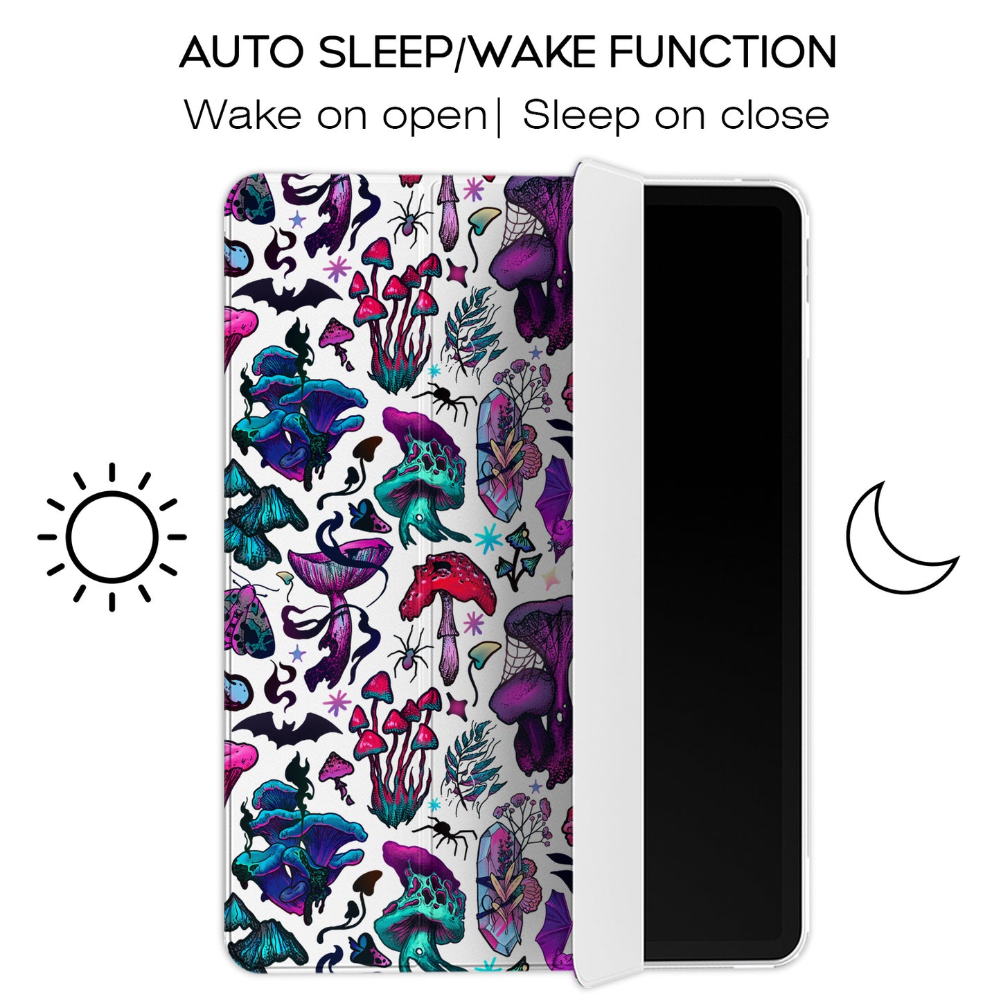 Cavka Apple iPad Smart Cover Trippy Mushrooms Pattern