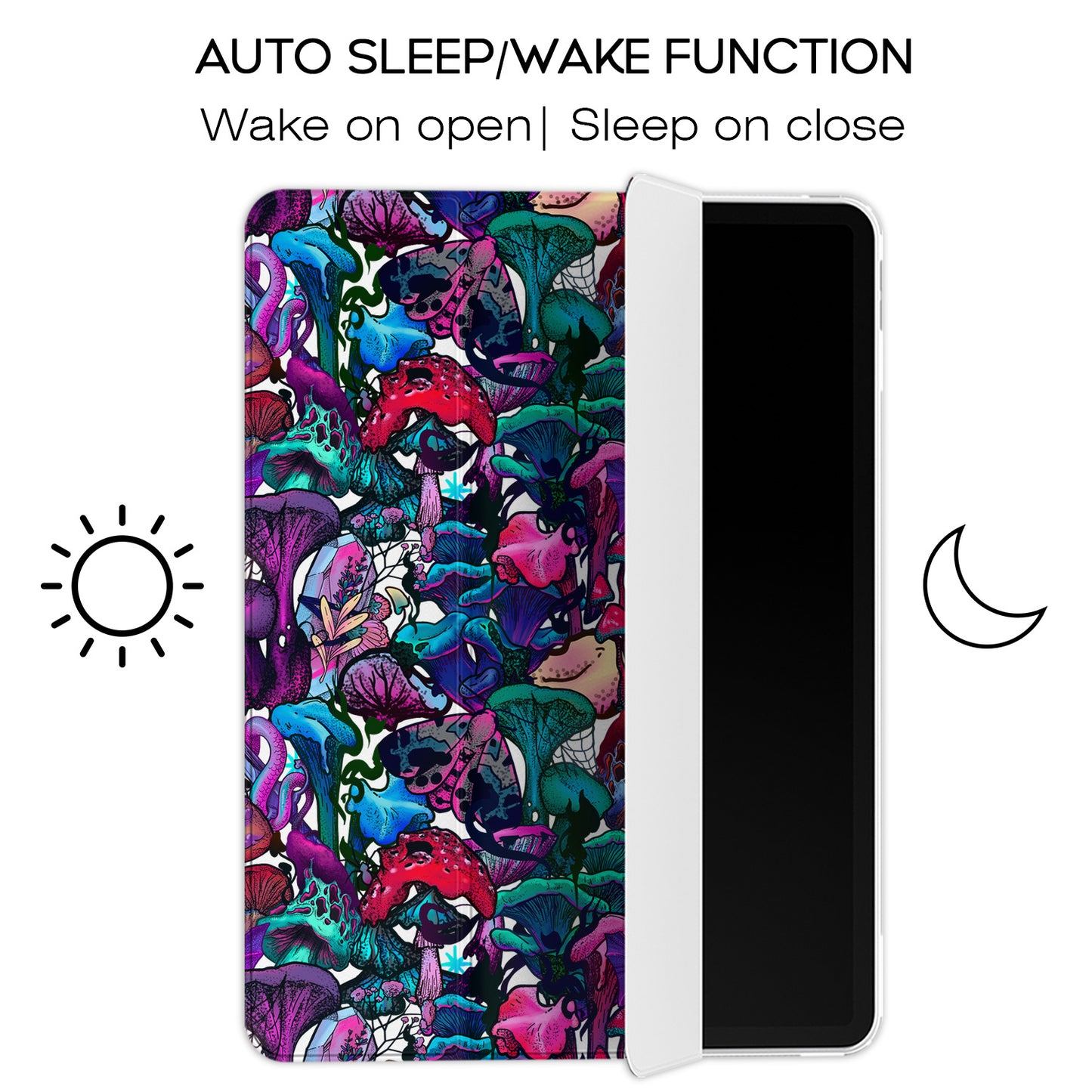 Cavka Apple iPad Smart Cover Dark Forest Trippy Mushrooms