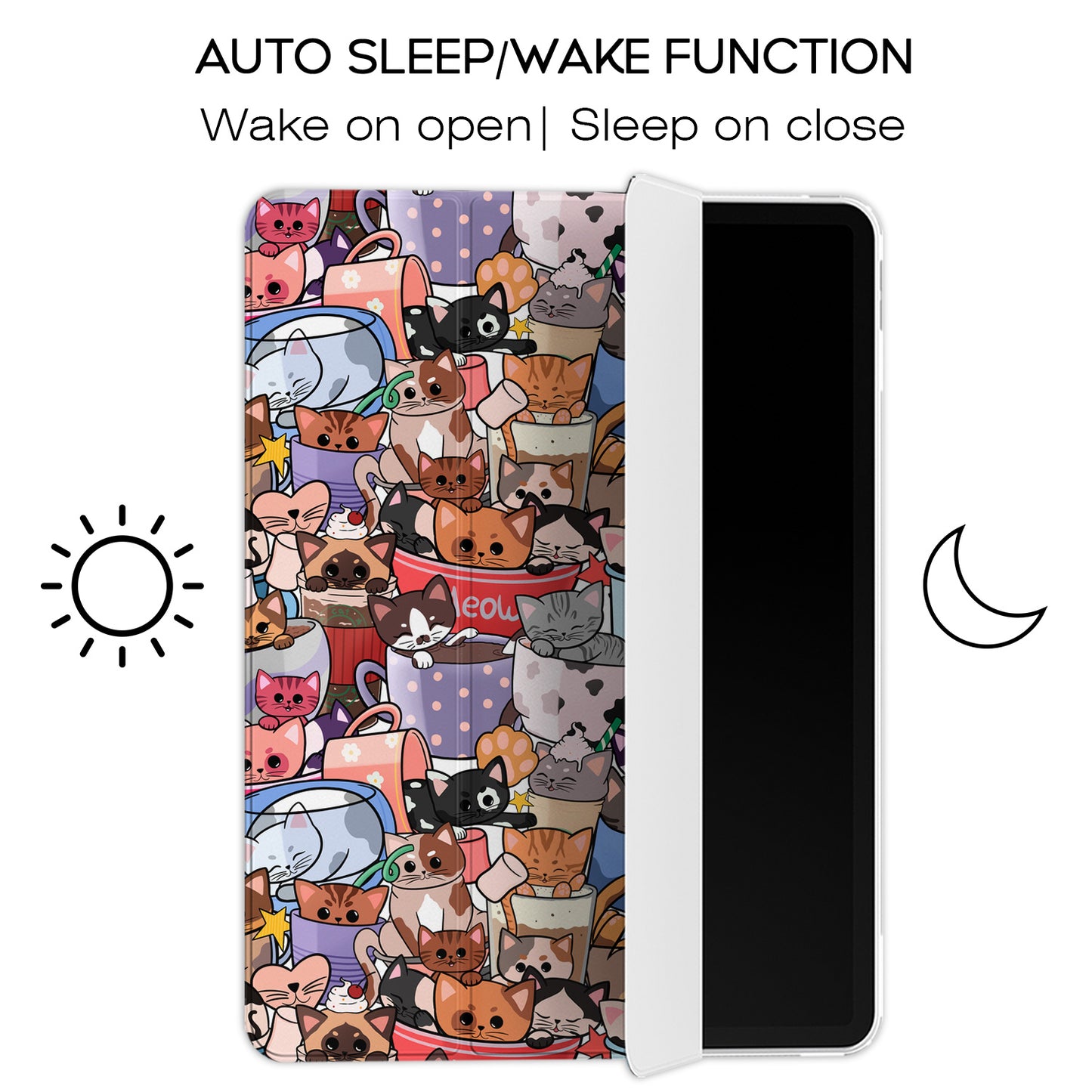 Cavka Apple iPad Smart Cover Coffee Cats