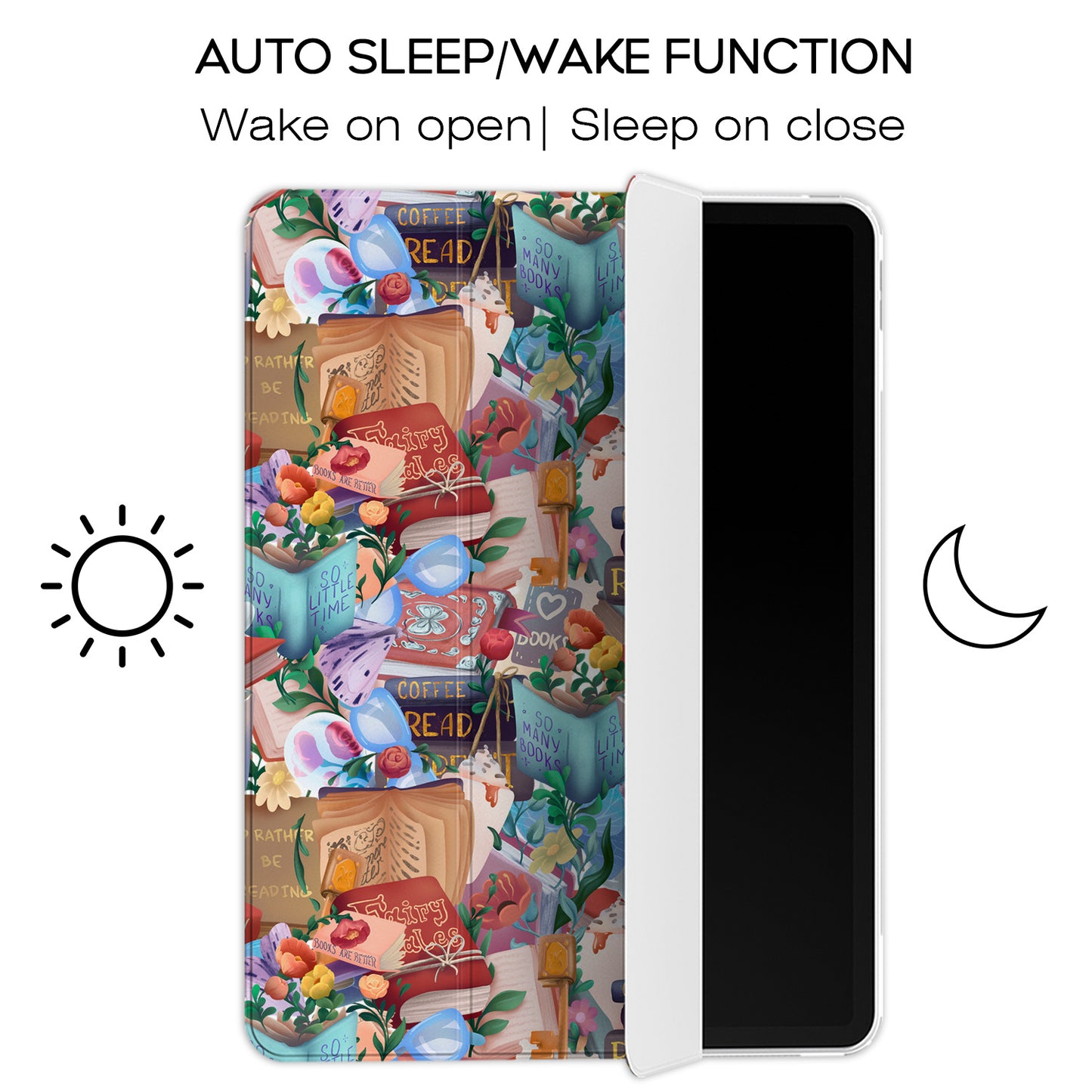 Cavka Apple iPad Smart Cover Floral Books