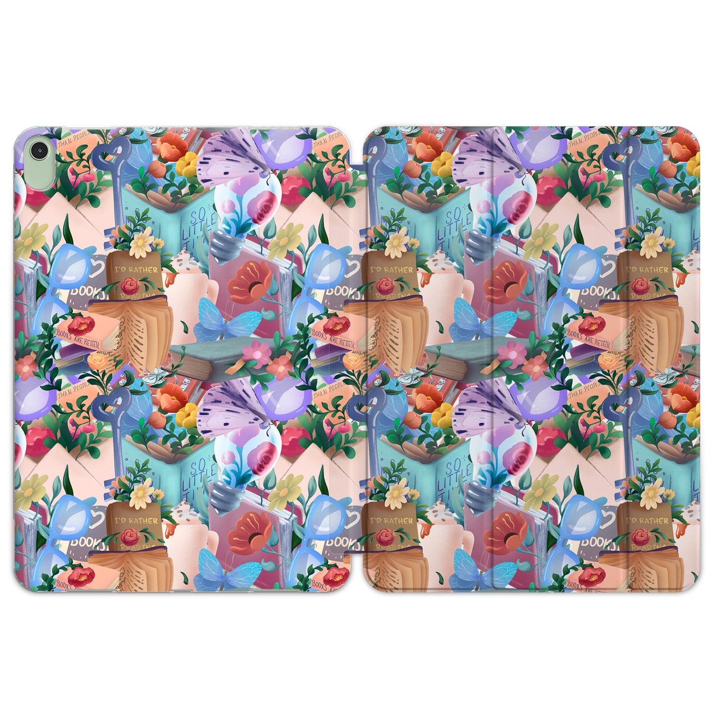 Cavka Apple iPad Smart Cover Cute Floral Books