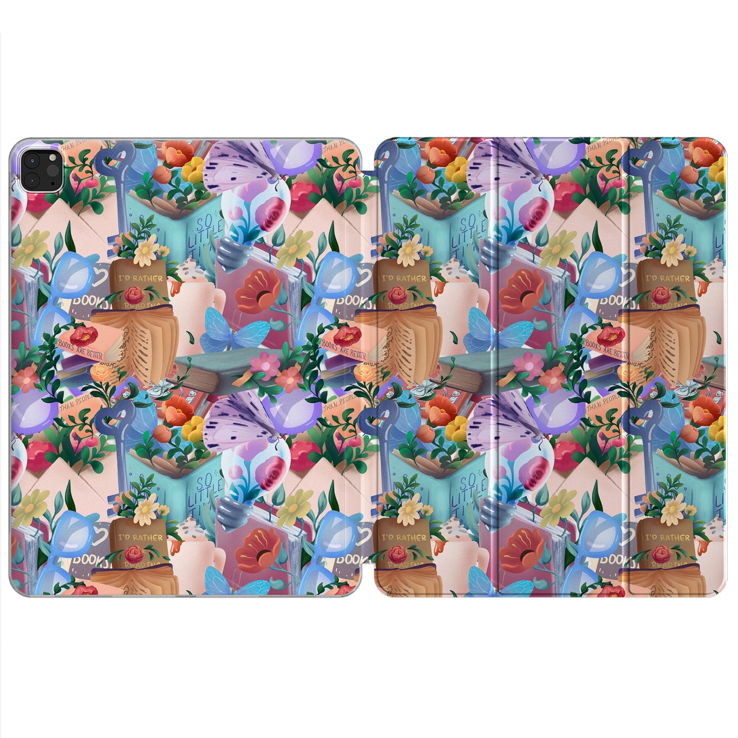 Cavka Apple iPad Smart Cover Cute Floral Books