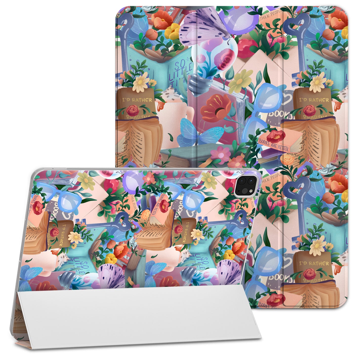 Cavka Apple iPad Smart Cover Cute Floral Books