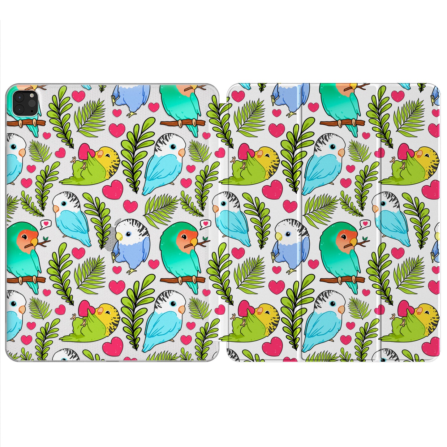 Cavka Apple iPad Smart Cover Pretty Kawaii Parrots