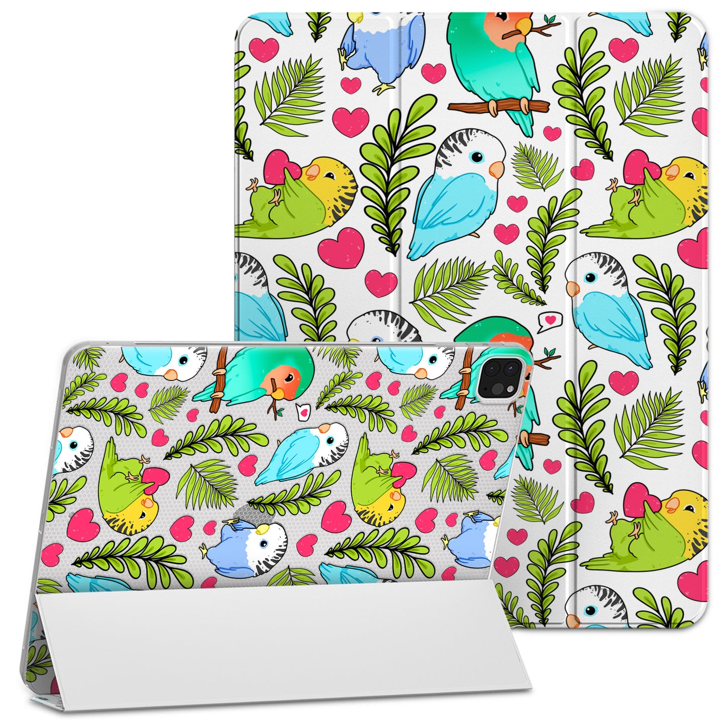 Cavka Apple iPad Smart Cover Pretty Kawaii Parrots