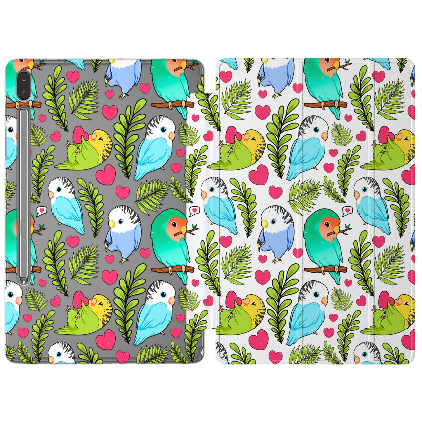 Cavka Apple iPad Smart Cover Pretty Kawaii Parrots